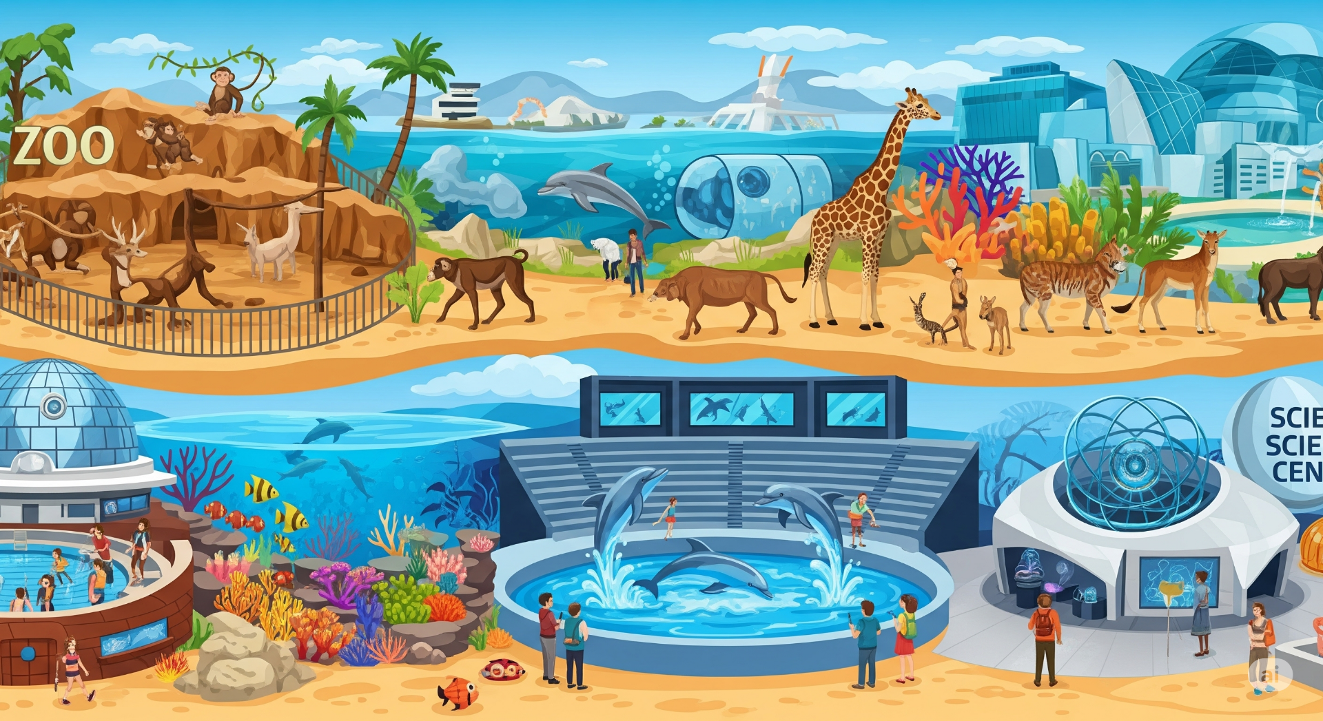 Parques temáticos e aventura