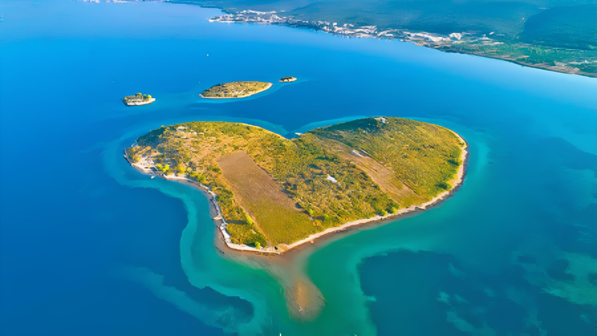 Conhecida mundialmente como a "Ilha do Amor", este pequeno pedaço de terra ganhou fama devido à sua forma perfeita de coração, visível em fotografias aéreas e imagens de satélite.