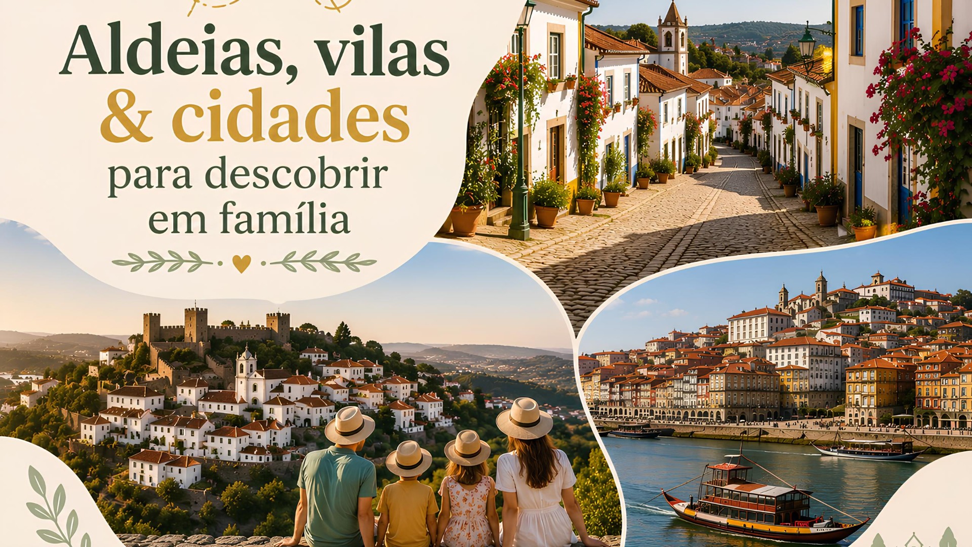 De aldeias pitorescas a cidades cheias de história e vilas repletas de charme, descubra lugares únicos para explorar em família.
