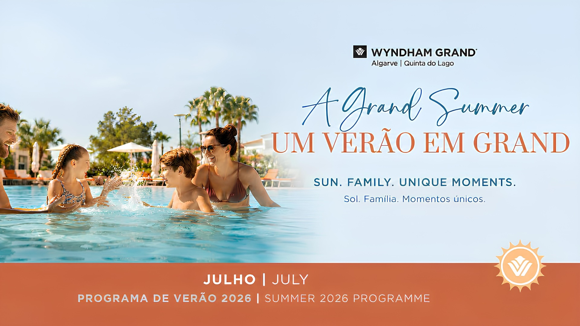 O Verão ganha um ritmo especial no Wyndham Grand Algarve, onde agosto chega com uma programação pensada para transformar cada estadia numa coleção de momentos memoráveis. Entre propostas gastronómicas, atividades para toda a família, experiências de bem-estar e animação ao pôr do sol, o hotel apresenta uma agenda diversificada que convida os hóspedes a viver o melhor da estação.
