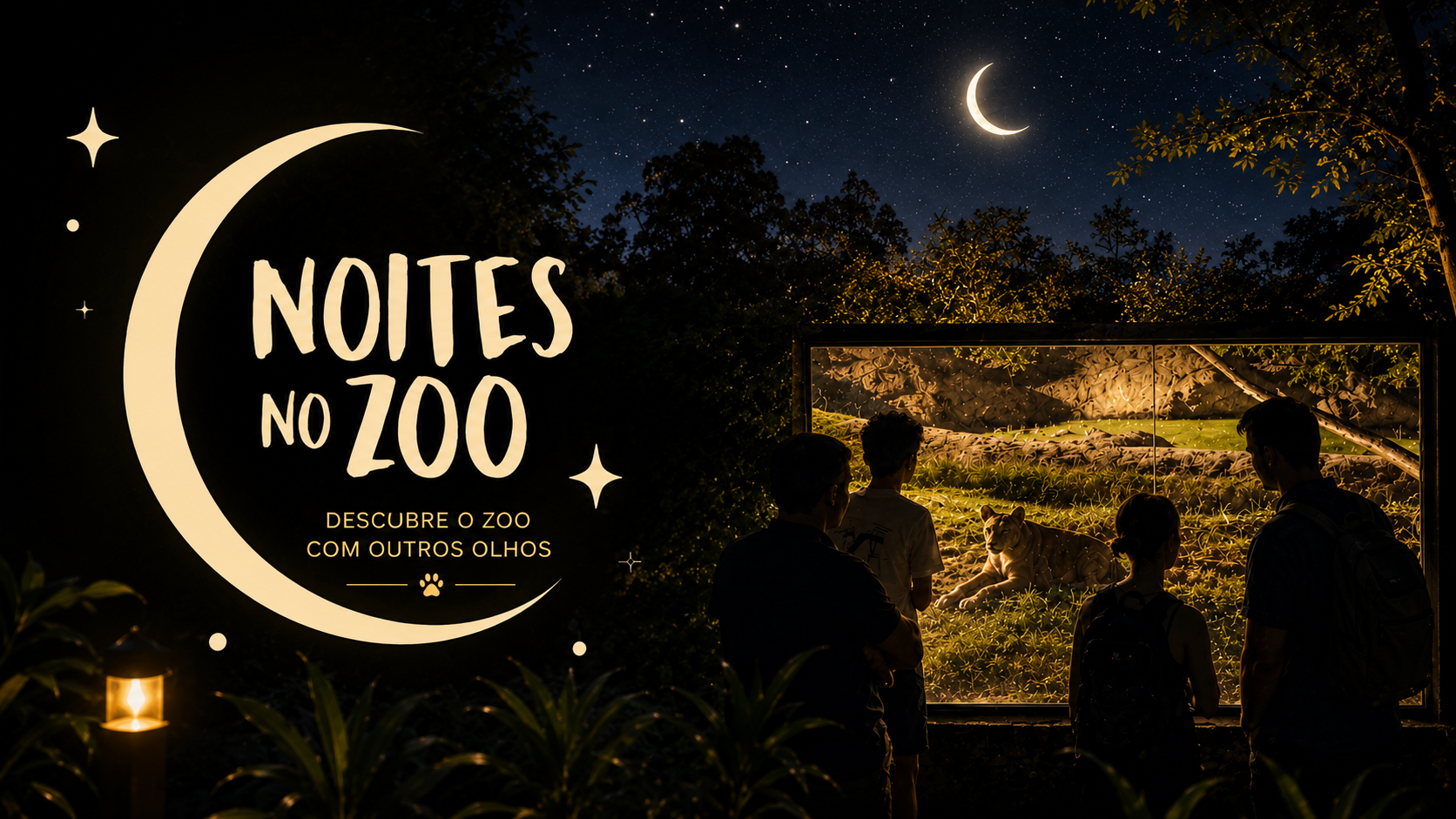 Quando o sol se põe e a noite toma conta do Zoo Santo Inácio, o ambiente transforma-se. Os sons tornam-se mais intensos, os sentidos despertam e muitos dos animais revelam comportamentos que raramente se observam durante o dia.
As Visitas Noturnas convidam os participantes a descobrir o zoo de uma perspetiva completamente diferente, através de um percurso guiado que permite conhecer curiosidades sobre as espécies, observar animais de hábitos noturnos em maior atividade e viver uma experiência imersiva em contacto com a natureza.
