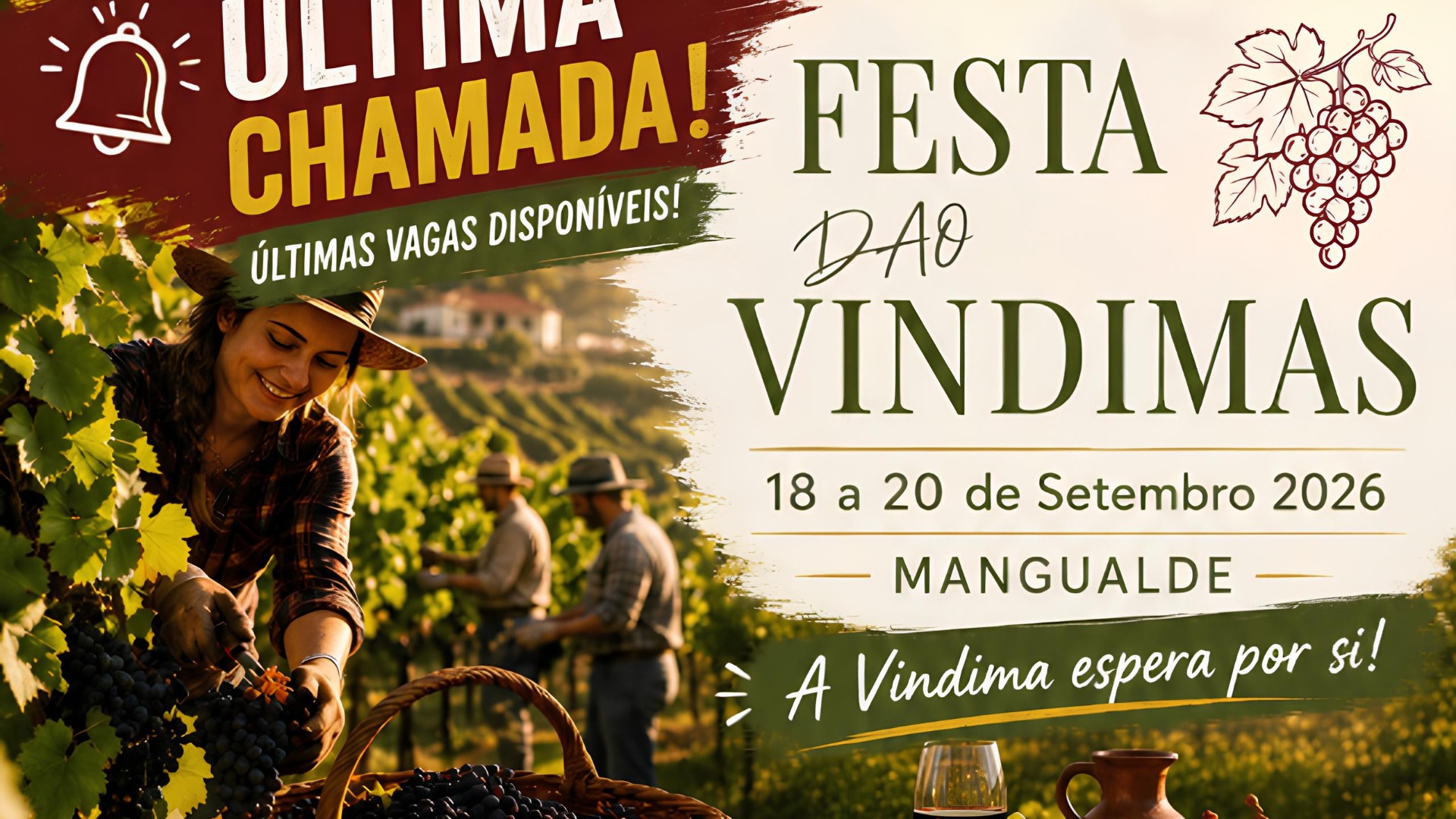 Viva a tradição. Celebre a colheita. Descubra os sabores do Dão.
Há momentos que nos aproximam da terra e das suas tradições mais genuínas. Nesta época tão especial, o Hotel Senhora do Castelo convida-o a viver a magia das vindimas numa experiência autêntica, onde a natureza, a gastronomia e o vinho se unem para criar memórias inesquecíveis.