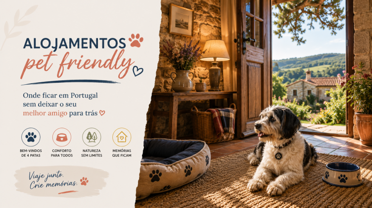 Para muitas famílias, um cão ou um gato faz parte da família. Por isso, quando chega a altura de planear uma escapadinha ou umas férias, a primeira questão é inevitável: o alojamento aceita animais de companhia?
A boa notícia é que Portugal tem vindo a apostar cada vez mais no turismo pet friendly. De hotéis de luxo a casas rurais, passando por resorts, apartamentos turísticos e alojamentos locais, existem hoje inúmeras opções para quem pretende viajar acompanhado pelo seu melhor amigo de quatro patas.