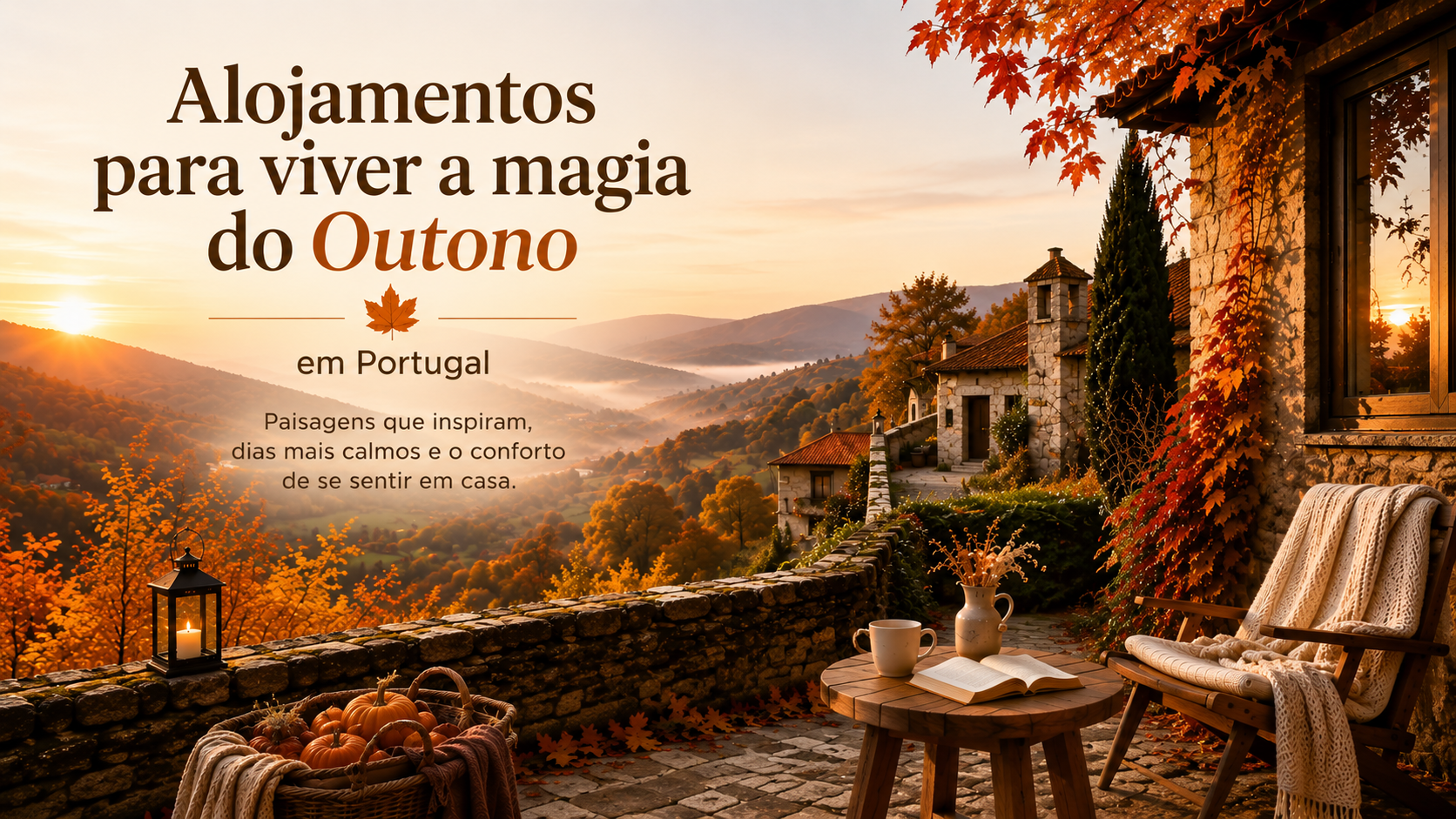 Com a chegada do Outono, as paisagens transformam-se e ganham novas cores. As vinhas vestem-se de dourado, as florestas assumem tons avermelhados e os dias convidam a desacelerar e a desfrutar de escapadinhas mais tranquilas. É a época ideal para descobrir novos destinos, percorrer trilhos rodeados pela natureza, saborear a gastronomia regional e aproveitar momentos de descanso longe da rotina.