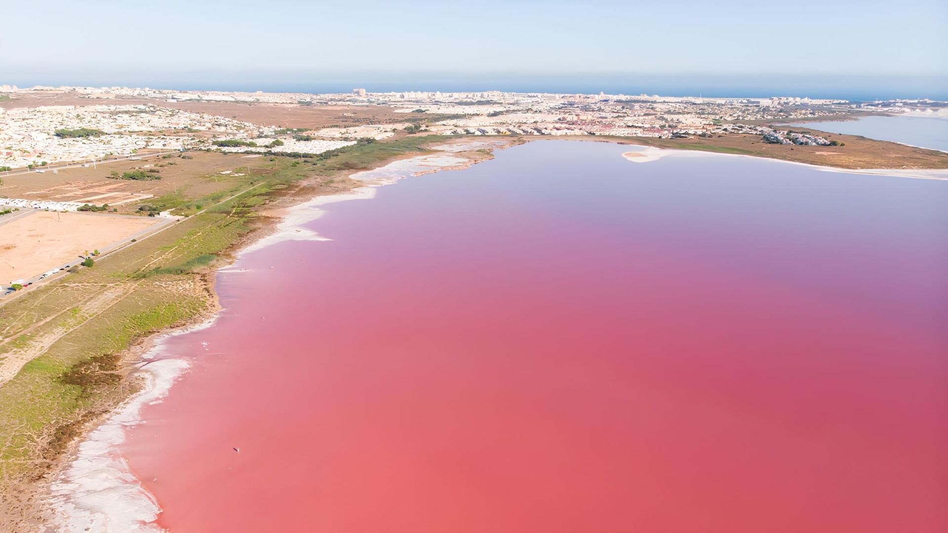 A Lagoa Salgada de Torrevieja, também conhecida como Lagoa Rosa de Torrevieja (Laguna Rosa), é uma das atrações naturais mais impressionantes da costa sudeste de Espanha. Localizada no Parque Natural de las Lagunas de La Mata y Torrevieja, esta lagoa destaca-se pela sua característica cor-de-rosa, resultado da elevada concentração de sal e da presença de microrganismos e algas que produzem pigmentos avermelhados.