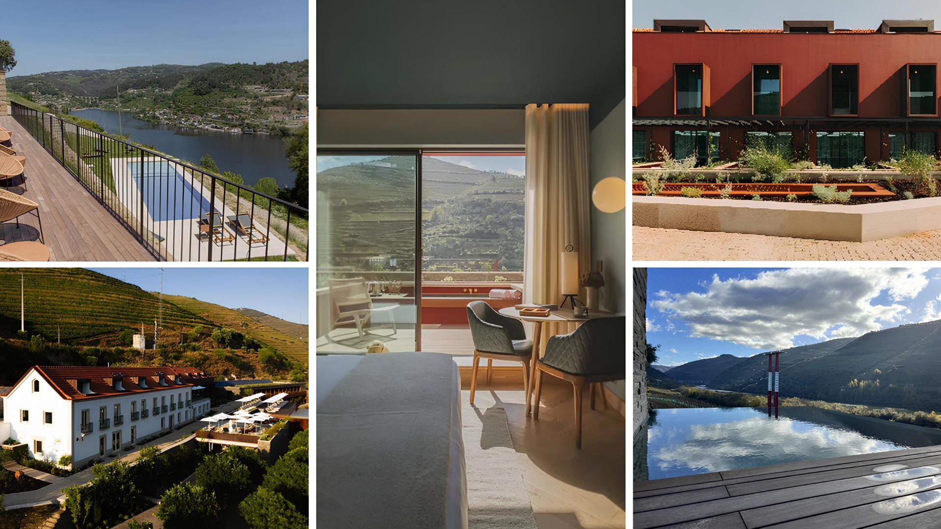 Torel Quinta da Vacaria - Douro Valley → No coração do Douro, esta unidade oferece uma experiência vínica e de bem-estar rodeada por vinhas e paisagens deslumbrantes. Serviços e comodidades:
Piscina exterior com vista para as vinhas
Spa e área de bem-estar
Quartos e suites de luxo
Pequeno-almoço incluído
Serviço de concierge
Restaurante de gastronomia regional e contemporânea
Wine Bar
Provas de vinho
Estacionamento privado