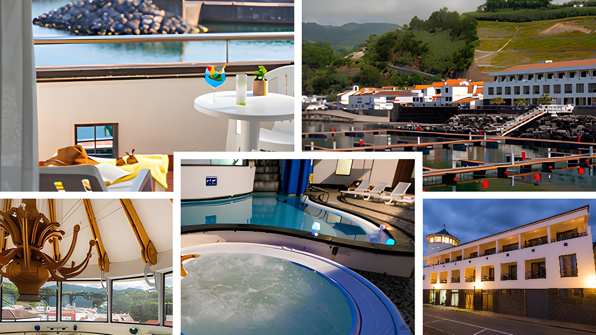 Hotel do Mar → Localizado em Povoação, na costa sudeste de São Miguel, oferece vistas deslumbrantes sobre o oceano Atlântico e uma atmosfera tranquila ideal para relaxar.
