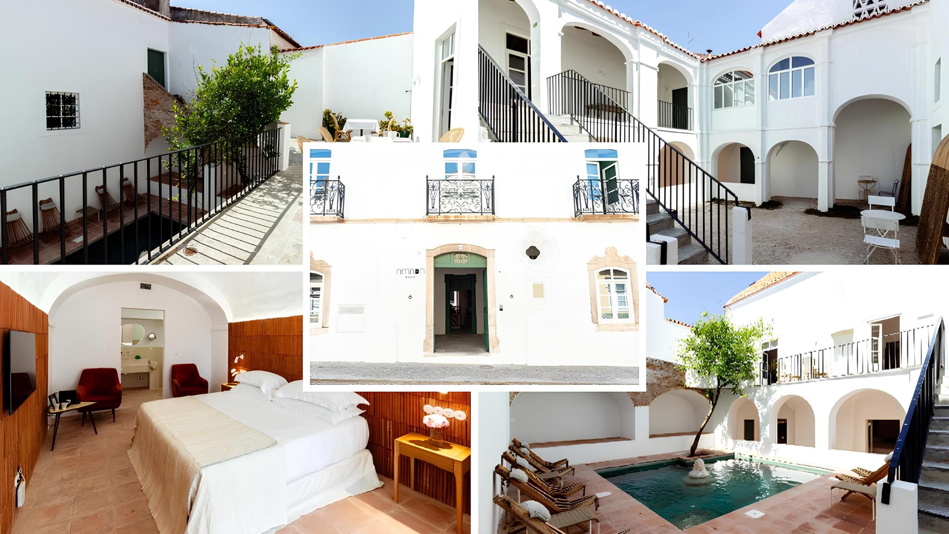 Amada Moura → Um espaço que celebra a autenticidade do Alentejo através de experiências ligadas à cultura, tradição e identidade local. Serviços e comodidades:

Piscina exterior no pátio interior

Suites e quartos de charme

Pequeno-almoço artesanal com produtos regionais

Áreas comuns elegantes e acolhedoras

Pátio e zonas de relaxamento

Massagens mediante marcação (entidade externa)

Ambiente intimista e exclusivo

Vista sobre a cidade de Moura em algumas suites

Experiências de vinho, azeite e Alqueva mediante reserva (realizadas em adegas parceiras da região)

Estacionamento nas proximidades