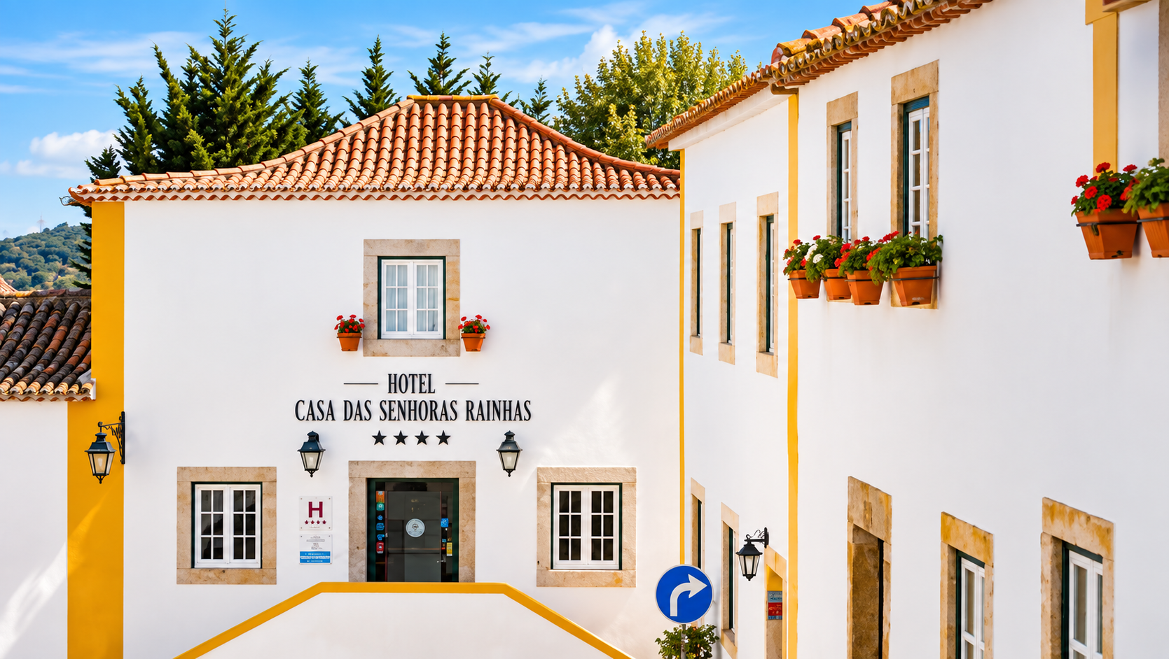 Casa das Senhoras Rainhas - Boutique Hotel → No coração da vila medieval de Óbidos e situada dentro das muralhas do castelo, proporciona uma estadia acolhedora e autêntica, ideal para descobrir um dos destinos mais emblemáticos de Portugal. Serviços e comodidades:
Quartos e suites de charme
Pequeno-almoço incluído
Restaurante de gastronomia regional
Possibilidade de experiências gastronómicas e enoturísticas
Pátio interior e zonas de descanso
Pet Friendly
Serviço de concierge
Ar condicionado
Ambiente histórico e acolhedor
Localização privilegiada dentro da vila de Óbidos