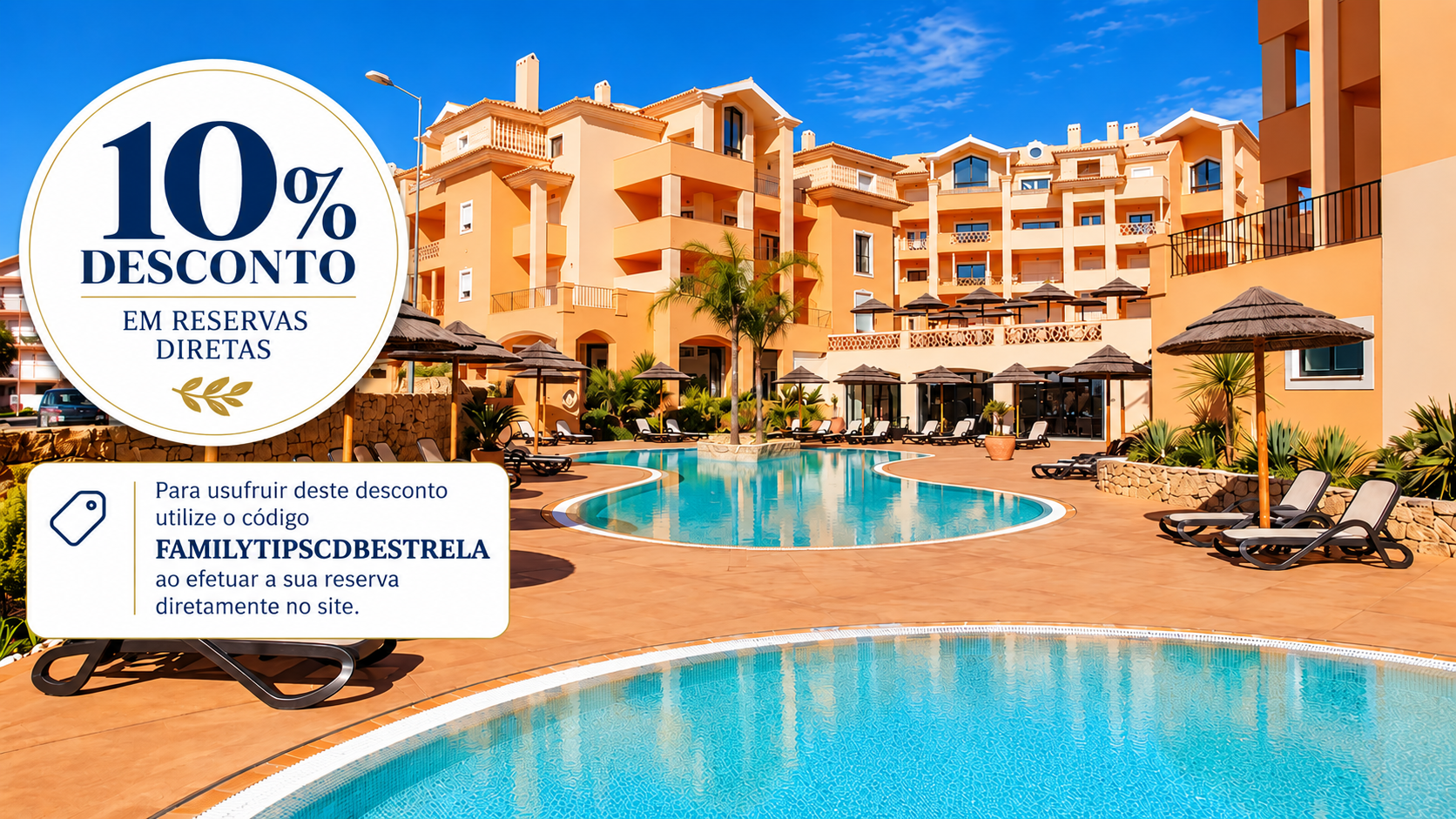O Estrela da Luz Resort é um empreendimento turístico no Algarve que alia conforto, bem-estar e uma localização privilegiada junto à costa. Com apartamentos espaçosos, excelentes infraestruturas e um ambiente acolhedor, proporciona uma experiência ideal para férias em família ou escapadinhas de lazer.