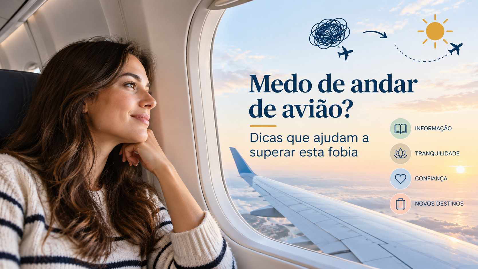 Para muitas pessoas, viajar de avião continua a ser uma fonte de ansiedade. Mesmo sabendo que o transporte aéreo é um dos meios mais seguros do mundo, o receio de turbulências, a sensação de falta de controlo ou o medo de alturas podem transformar uma simples viagem numa experiência stressante.
A boa notícia é que o medo de voar, conhecido como aerofobia, pode ser gerido e, em muitos casos, ultrapassado. Com informação, preparação e algumas estratégias simples, é possível tornar as viagens mais tranquilas e confortáveis.