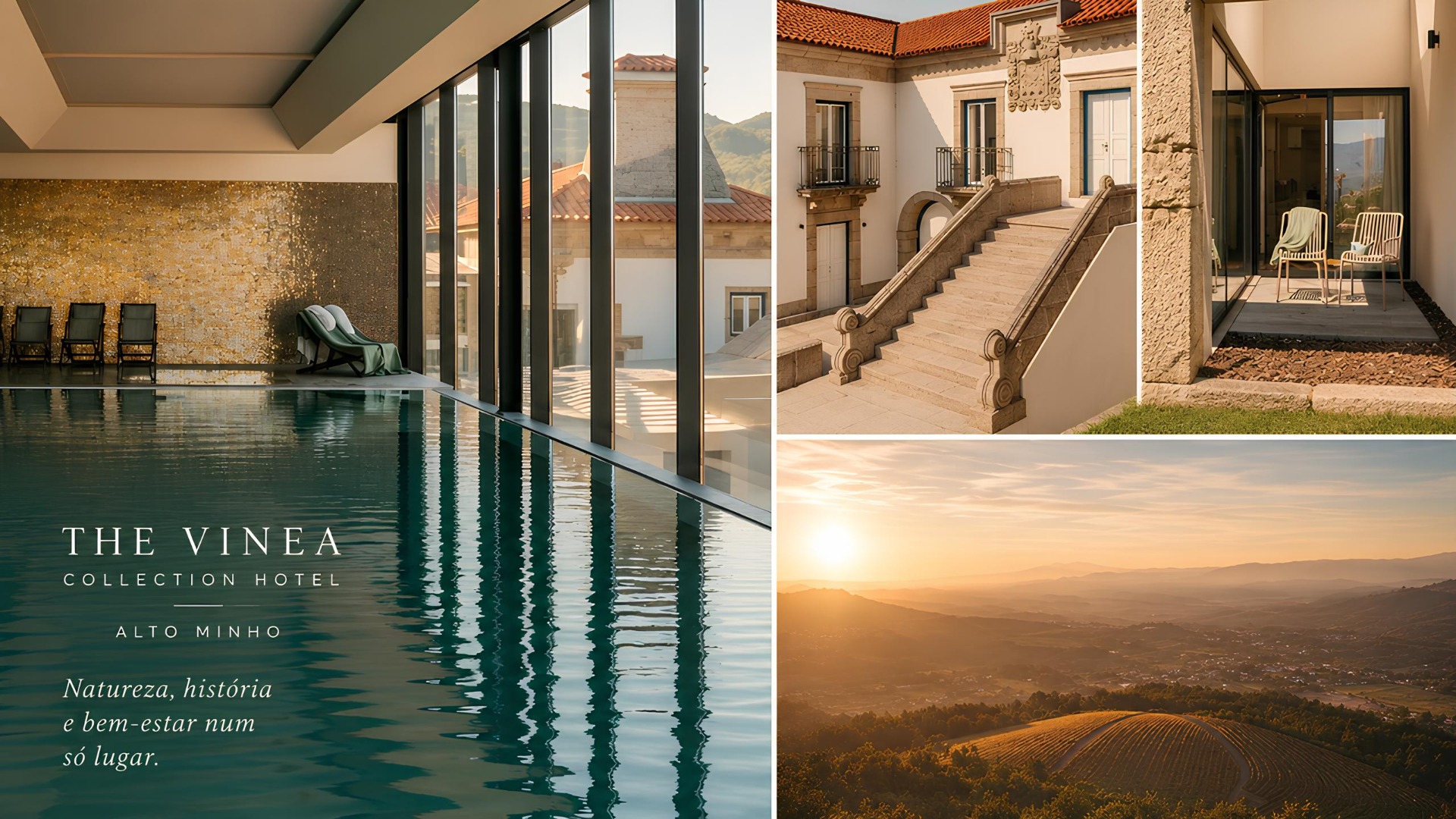 Setembro é um dos meses mais especiais para descobrir o The Vinea Collection Hotel, em Monção. Entre vinhas, montanhas e a autenticidade do Alto Minho, a unidade convida a viver a região ao ritmo das vindimas, numa experiência que combina história, gastronomia, bem-estar e paisagem.

Instalado na histórica Quinta da Porteleira, um solar brasonado do século XVIII cuidadosamente recuperado, o hotel preserva a identidade do lugar enquanto oferece uma experiência contemporânea de hospitalidade. Rodeado por cerca de 20 hectares de vinha, é o ponto de partida ideal para conhecer o território onde o Alvarinho é uma das grandes referências.