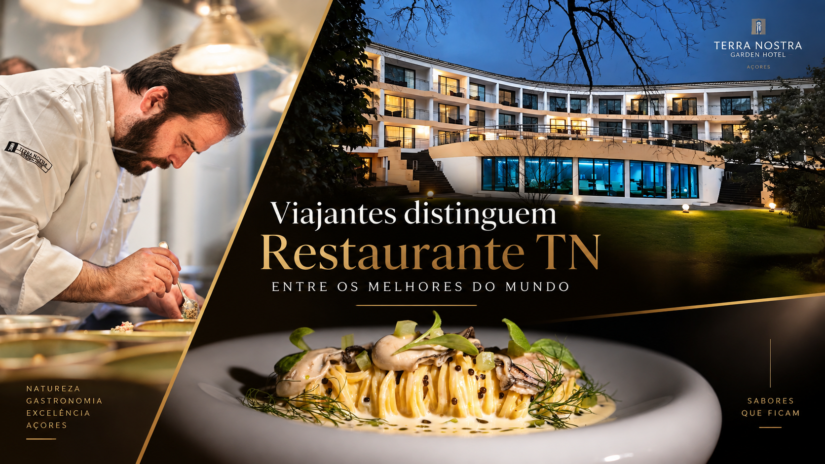 O Restaurante TN, localizado no Terra Nostra Garden Hotel, em São Miguel, voltou a ser distinguido nos Tripadvisor Travelers' Choice Awards, integrando, uma vez mais, o grupo dos 10% melhores restaurantes a nível mundial. A distinção resulta das avaliações e classificações atribuídas pelos clientes ao longo dos últimos 12 meses e reconhece os estabelecimentos que se destacam pela consistência da qualidade do serviço e da experiência proporcionada.
Este reconhecimento reforça a posição do Restaurante TN como uma referência de excelência no panorama gastronómico internacional. Assente numa forte ligação ao território e num compromisso contínuo com a sustentabilidade, o espaço privilegia a utilização de produtos locais cuidadosamente selecionados, combinando técnicas contemporâneas com a riqueza das tradições culinárias açorianas e influências da gastronomia internacional.