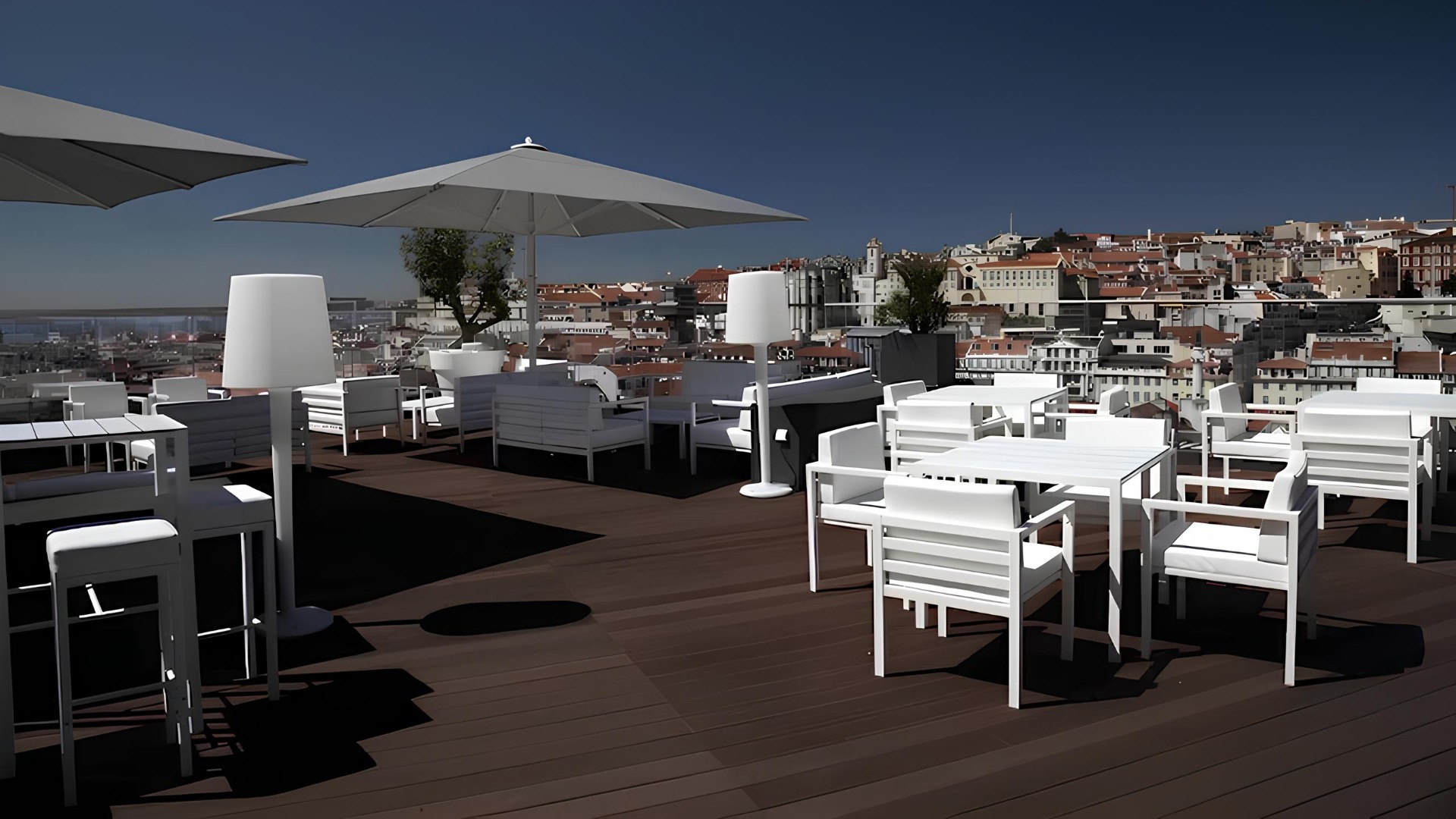 Localizado no nono piso do Hotel Mundial, este terraço oferece uma vista privilegiada sobre o Castelo de São Jorge e o centro histórico. É um dos rooftops mais conhecidos da capital e uma escolha acertada para quem procura um ambiente descontraído, música ao vivo ao final do dia e uma carta de cocktails para acompanhar as vistas.