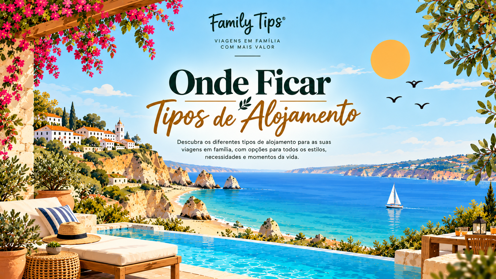 Descubra diferentes tipos de alojamento para encontrar a opção que melhor se adapta à sua viagem. Explore artigos e recomendações sobre alojamentos Adults Only, Pet Friendly, familiares, sustentáveis e muitas outras categorias. Seja para uma escapadinha romântica, férias em família ou uma viagem com o seu animal de estimação, aqui encontra inspiração e informação para escolher a estadia ideal.