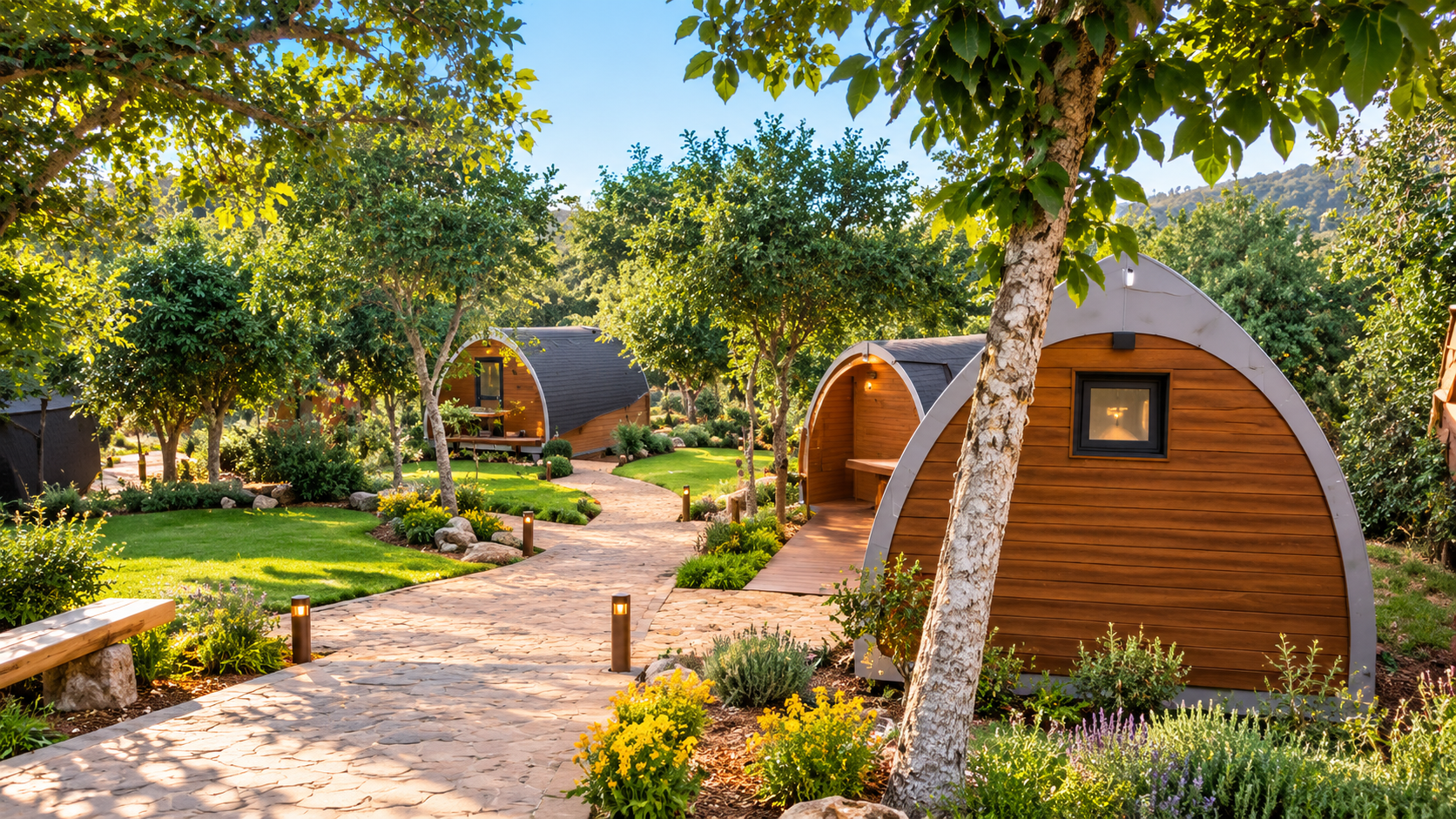O Green Paradise Glamping é um alojamento de glamping localizado na aldeia de Covas, perto de Vila Nova de Cerveira, em pleno Alto Minho. Rodeado pela natureza e pelo rio Coura, oferece bungalows e casas de campo confortáveis, proporcionando uma experiência tranquila que combina o contacto com a natureza com o conforto moderno.