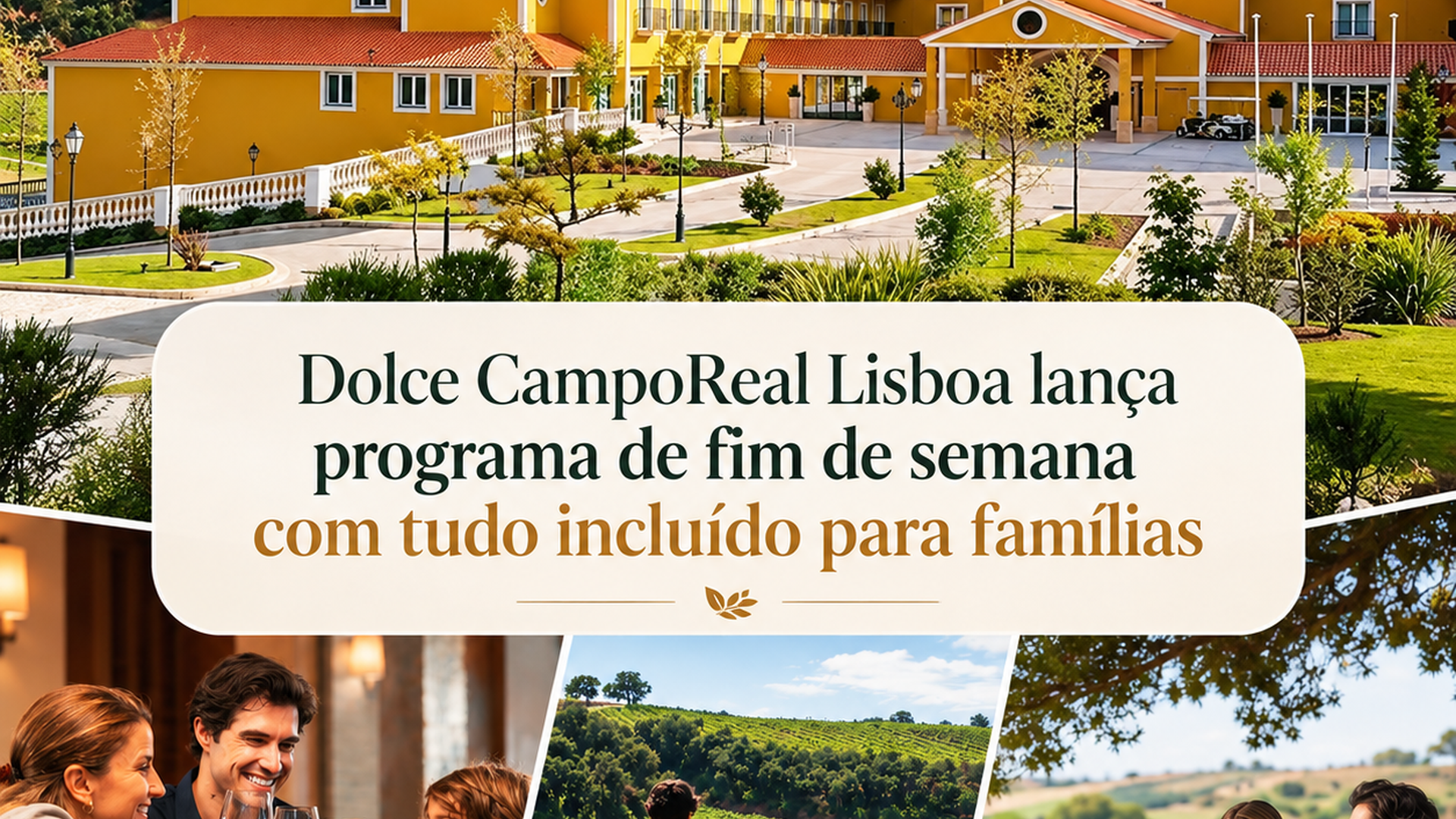O Dolce CampoReal Lisboa apresenta o Resort Experience, um novo programa pensado para famílias que procuram uma escapadinha sem preocupações, a apenas 30 minutos de Lisboa. A proposta reúne alojamento, refeições e atividades para adultos e crianças, num fim de semana dedicado ao descanso, à diversão e ao convívio.