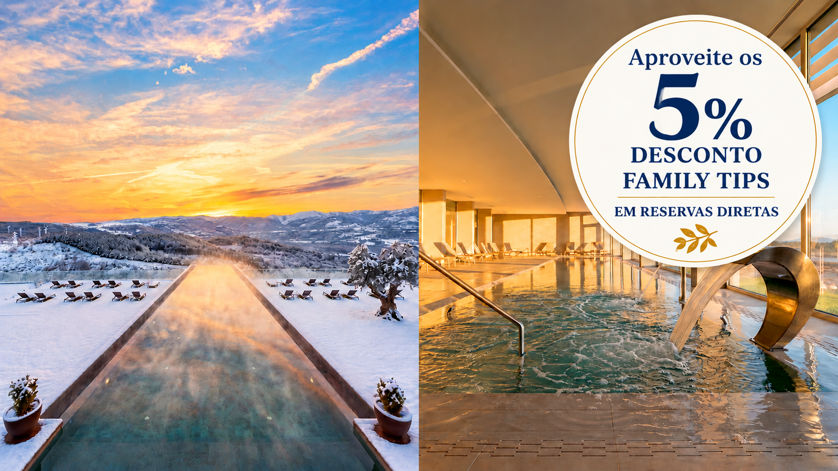O Outono convida a abrandar o ritmo, a desfrutar de momentos de tranquilidade e a começar a planear a última escapadinha do ano. Para celebrar a chegada de 2027, os Água Hotels apresentam pacotes especiais de Passagem de Ano, com propostas para diferentes gostos e cenários, do rio ao mar, passando pelas montanhas de Trás-os-Montes.
Seja no Água Hotels Riverside, no Água Hotels Vila Branca, no Água Hotels Mondim de Basto ou no Água Hotels Terra Fria, há diferentes formas de celebrar a noite de 31 de dezembro e dar as boas-vindas ao novo ano.
Com programas de duas ou três noites, estas propostas são ideais para transformar a Passagem de Ano numa verdadeira escapadinha, com tempo para descansar, explorar novos destinos e desfrutar de uma estadia especial.