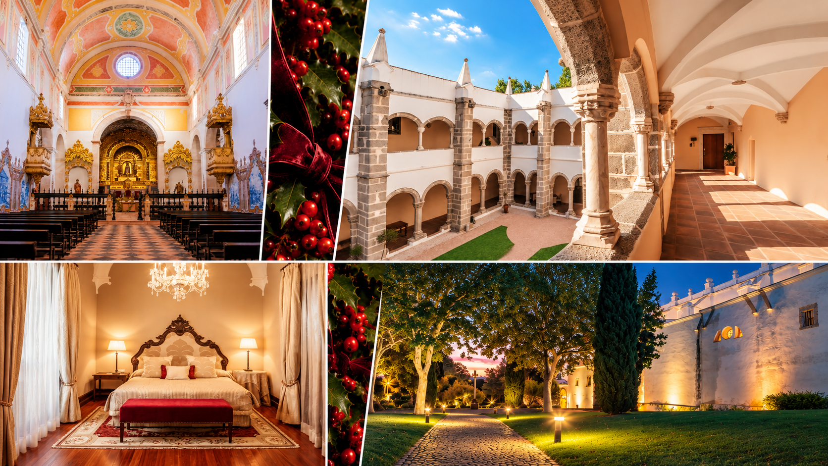 O Convento do Espinheiro Historic Hotel & Spa, em Évora, prepara uma temporada festiva marcada pela elegância, pela tradição e pela animação. Para celebrar o Natal e dar as boas-vindas a 2027, o hotel de cinco estrelas apresenta duas propostas distintas, pensadas para proporcionar experiências memoráveis num cenário histórico com mais de seis séculos de história.