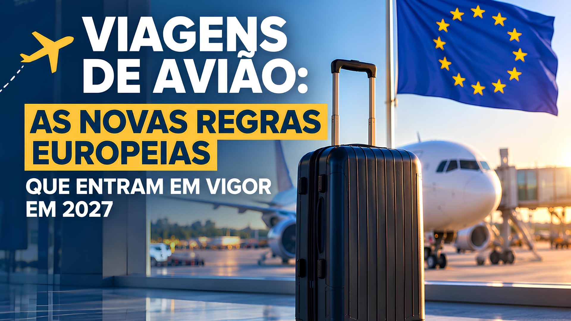 As novas regras europeias para quem viaja de avião em 2027 podem afetar aspetos como a bagagem de mão, os documentos de viagem, o controlo de segurança e os direitos dos passageiros.