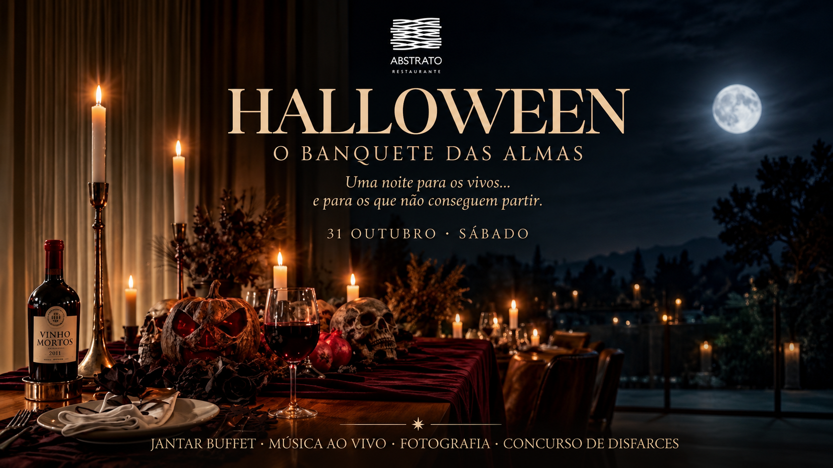 Chef Justa Nobre assina experiência gastronómica
Um dos destaques da noite será a proposta gastronómica, sob a responsabilidade da Chef Justa Nobre. O jantar contará com um buffet temático que combina os sabores tradicionais de Trás-os-Montes com sobremesas inspiradas no imaginário do Halloween.
