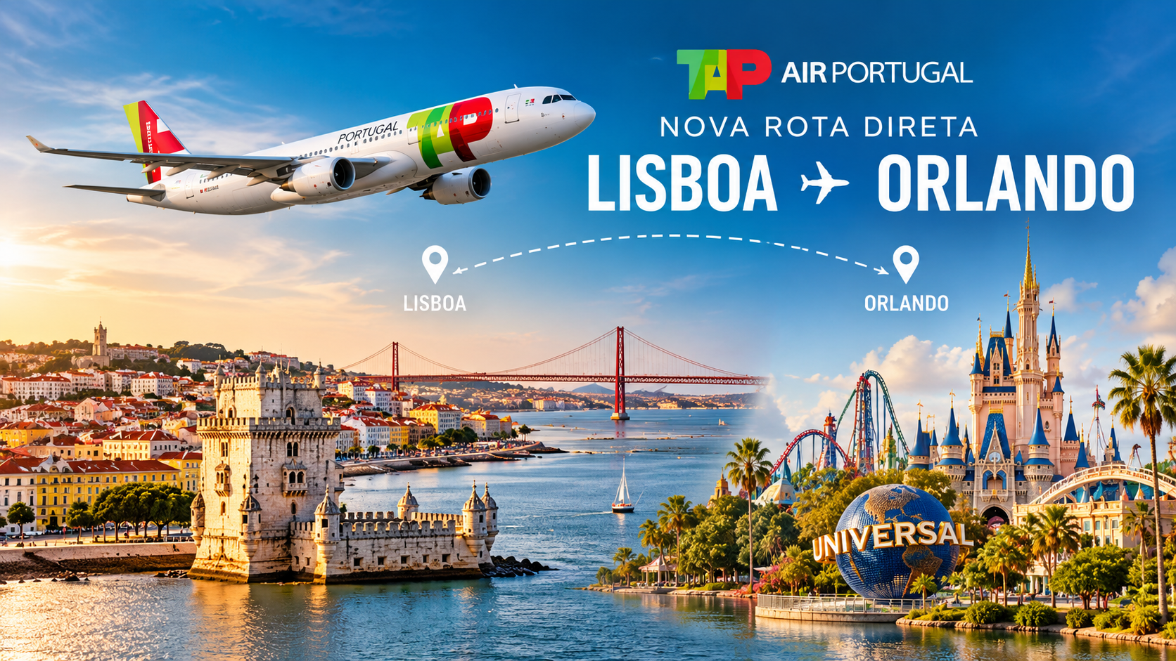 Viajar de Lisboa para Orlando, na Florida, ficou mais fácil. A TAP Air Portugal inaugurou, a 29 de outubro, uma nova rota direta entre as duas cidades, reforçando a sua operação no mercado norte-americano e criando mais uma oportunidade para descobrir um dos destinos turísticos mais populares dos Estados Unidos.
